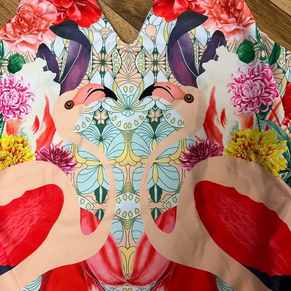 Tropical Floral One Piece Swimsuit - Picture 3 of 7